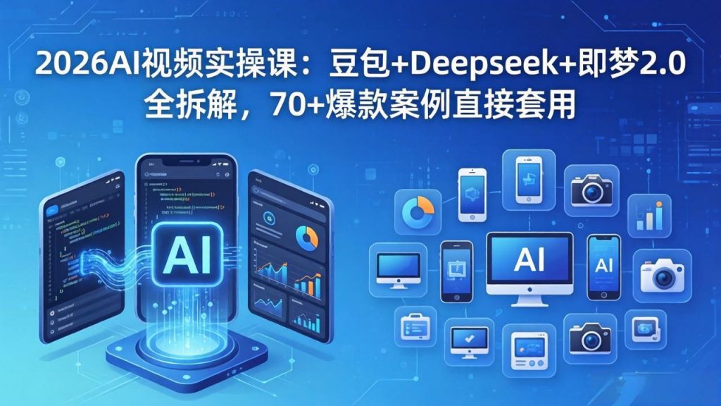 2026AI视频实操课：豆包+Deepseek+即梦2.0全拆解，70+爆款案例直接套用-孔明聊项目