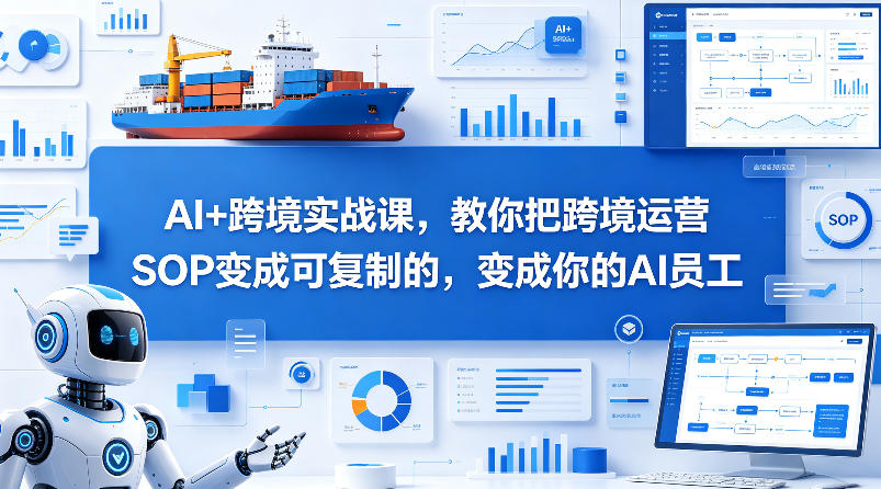 AI+跨境实战课，教你把跨境运营S0变成可复制的，变成你的AI员工-孔明聊项目