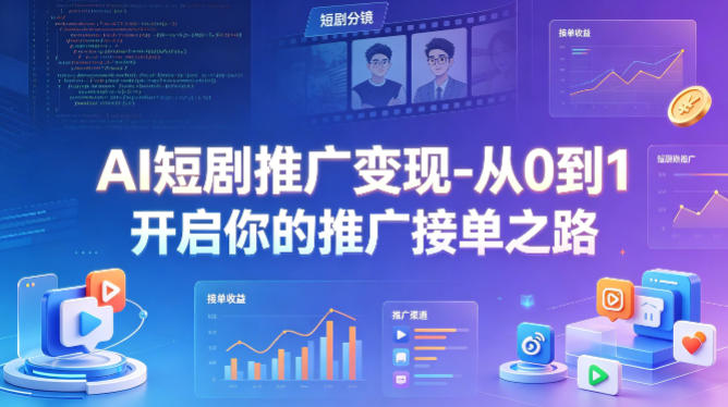 AI短剧推广变现-从0到1开启你的推广接单之路-孔明聊项目