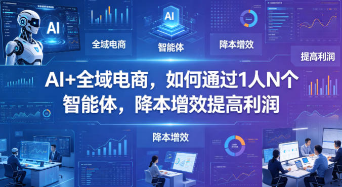 AI+全域电商，如何通过1人N个智能体，降本增效提高利润-孔明聊项目