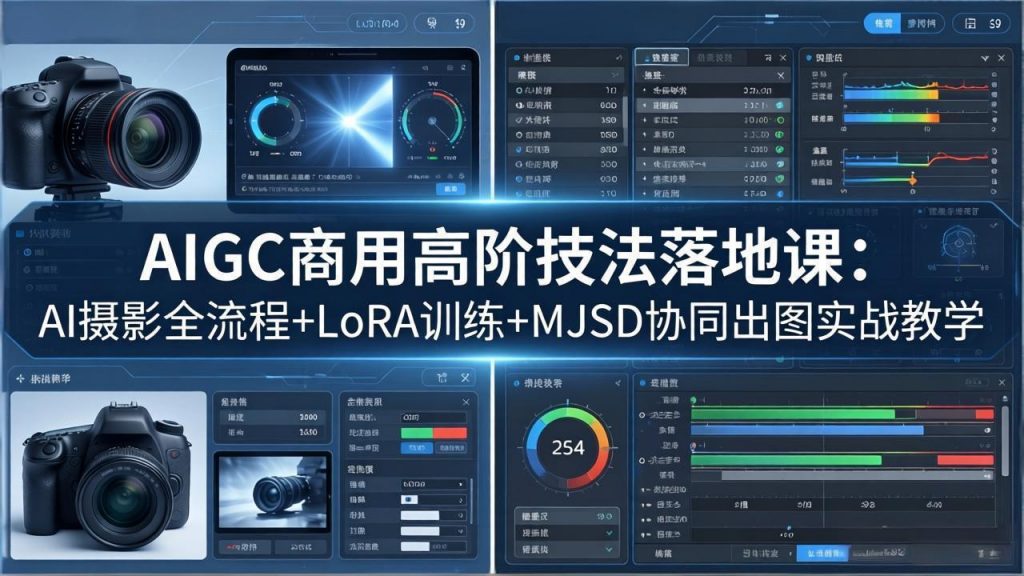 AIGC商用高阶技法落地课：AI摄影全流程+LoRA训练+MJSD协同出图实战教学-孔明聊项目