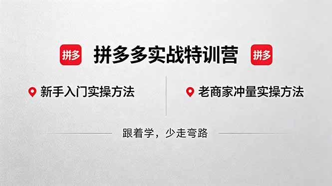 拼多多实战特训营(更新5月3-孔明聊项目