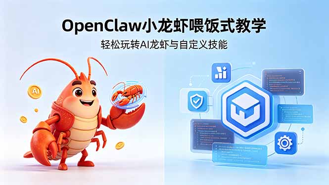不用懂技术！OpenClaw小龙虾喂饭式教学，轻松玩转AI龙虾与自定义技能-孔明聊项目