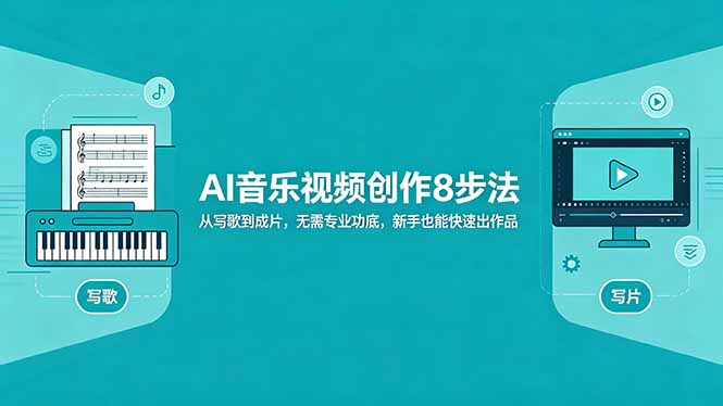 AI音乐视频创作8步法：从写歌到成片，无需专业功底，新手也能快速出作品-孔明聊项目
