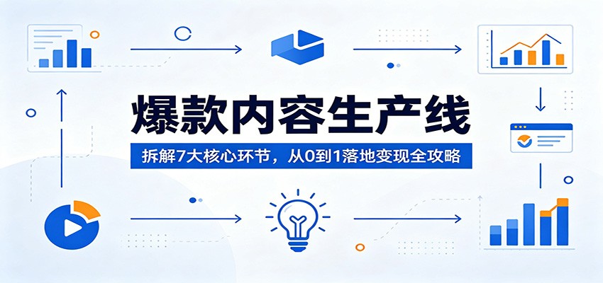 爆款内容生产线：拆解7大核心环节，从0到1落地变现全攻略-孔明聊项目