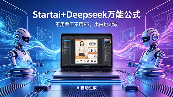 AI自动做电商详情页：Startai+Deepseek万能公式，不用美工不用PS，小白也能做-孔明聊项目