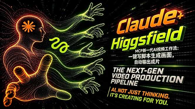 Claude+Higgsfield MCP新一代AI视频工作流：一键写脚本生成画面，自动输出成片-孔明聊项目
