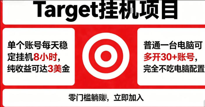海外平台Target商品浏览曝光，24小时运行无需人工值守，日收益100美刀+电脑可多开【揭秘】-孔明聊项目