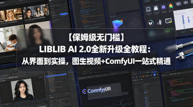【保姆级无门槛】LIBLIB AI 2.0全新升级全教程：从界面到实操，图生视频+ComfyUI一站式精通-孔明聊项目