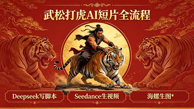 武松打虎AI短片全流程：Deepseek写脚本+Seedance生视频+海螺生图-孔明聊项目