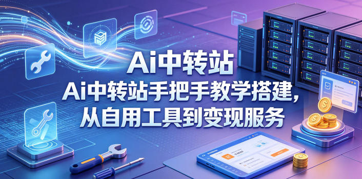 Ai中转站手把手教学搭建，从自用工具到变现服务-孔明聊项目