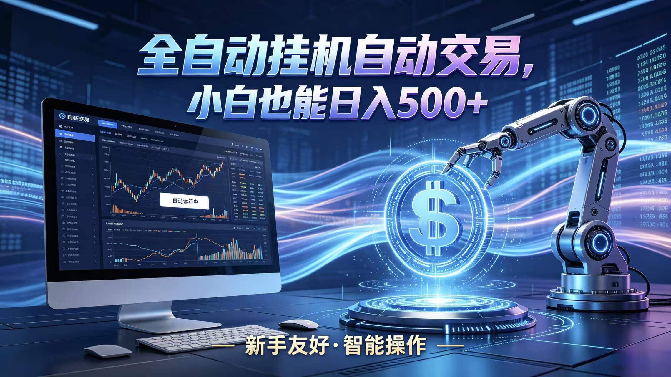 全新智能化交易助手，傻瓜式操作，小白也能快速上手，轻松实现日入500+-孔明聊项目