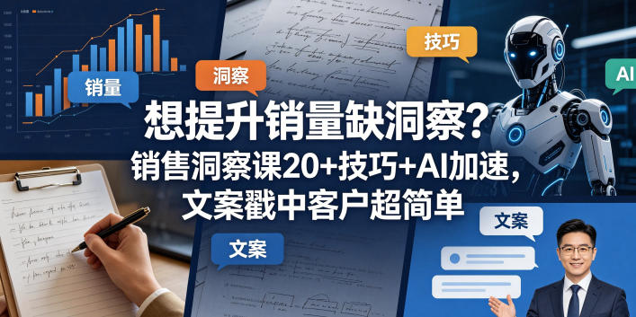 想提升销量缺洞察？销售洞察课20+技巧+AI加速，文案戳中客户超简单【原创双语字幕】-孔明聊项目