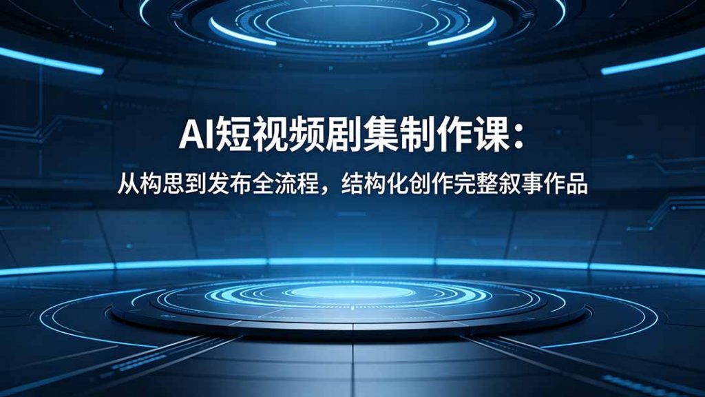 AI短视频剧集制作课：从构思到发布全流程，结构化创作完整叙事作品-孔明聊项目