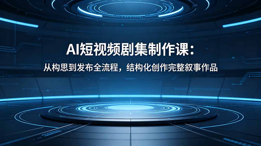 AI短视频剧集制作课：从构思到发布全流程，结构化创作完整叙事作品-孔明聊项目