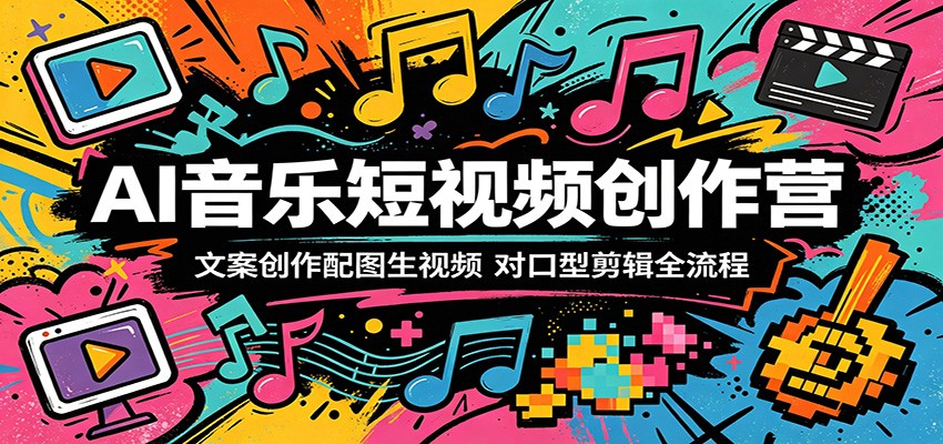 AI音乐短视频创作营：文案创作配图生视频，对口型剪辑全流程-孔明聊项目