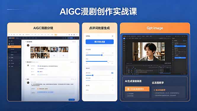 AIGC漫剧创作实战课,提示词批量生成分镜剧本,Gpt image+维洛全流程教学助你AI变现-孔明聊项目