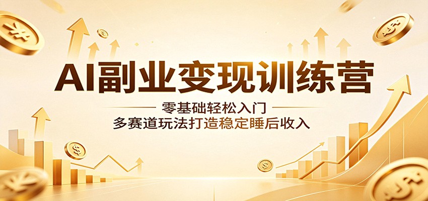 AI副业变现训练营：零基础轻松入门，多赛道玩法打造稳定睡后收入-孔明聊项目