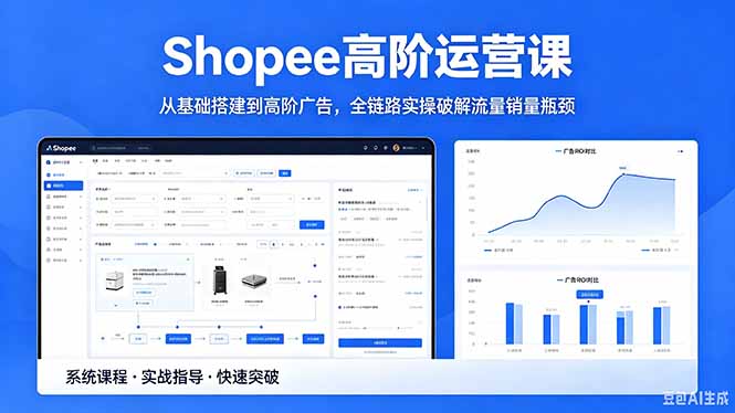 Shopee高阶运营课-2026年5月更新，从基础搭建到高阶广告，全链路实操破解流量销量瓶颈-孔明聊项目