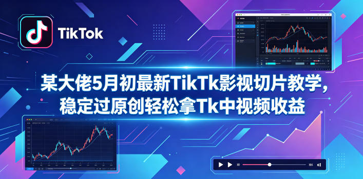 某大佬5月初最新TikTk影视切片教学，稳定过原创轻松拿Tk中视频收益-孔明聊项目