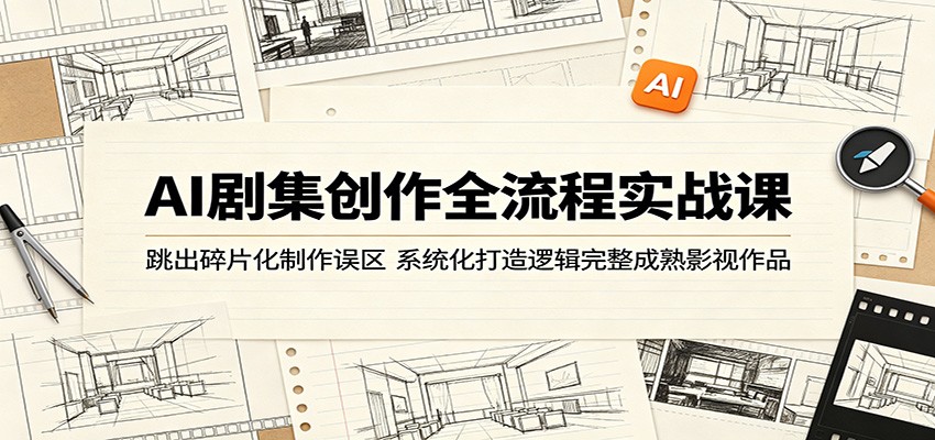 AI剧集创作全流程实战课：跳出碎片化制作误区，系统化打造逻辑完整成熟影视作品-孔明聊项目