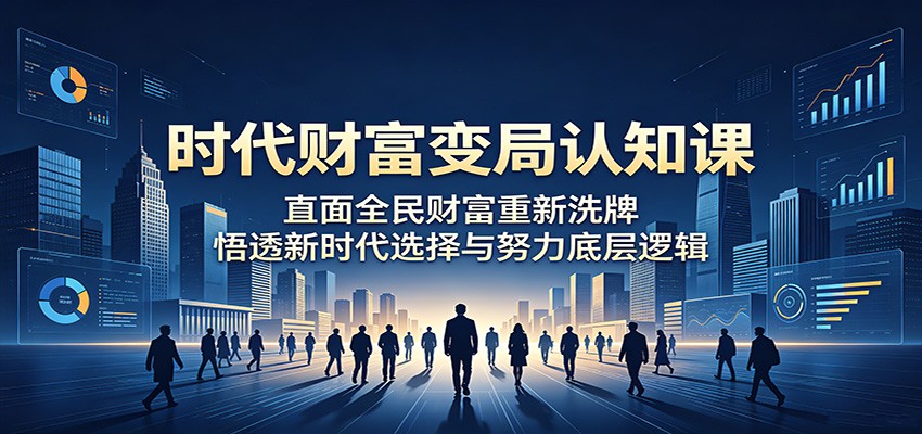 时代财富变局认知课：直面全民财富重新洗牌，悟透新时代选择与努力底层逻辑-孔明聊项目