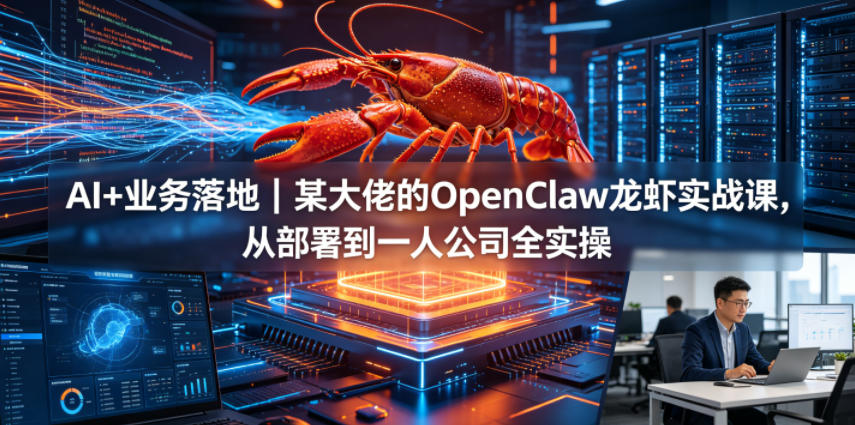 AI+业务落地｜某大佬的OpenClaw小龙虾实战课，从部署到一人公司全实操-孔明聊项目