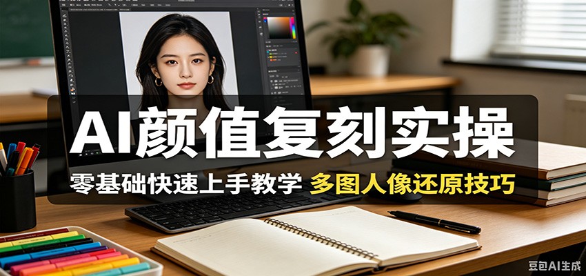 AI颜值复刻实操，零基础快速上手教学，多图人像还原技巧-孔明聊项目