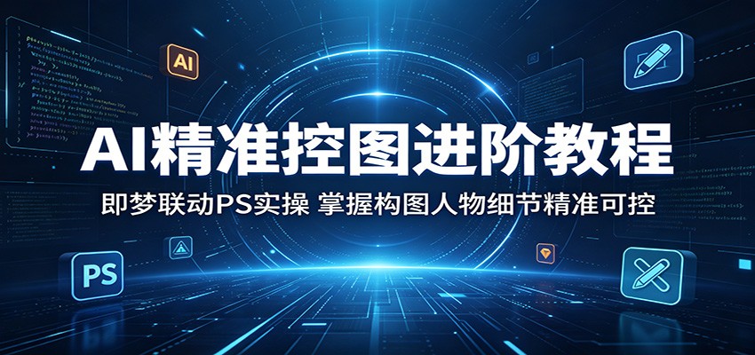 AI精准控图进阶教程：即梦联动PS实操，掌握构图人物细节精准可控-孔明聊项目