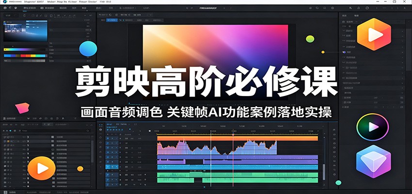 剪映高阶必修课：画面音频调色，关键帧AI功能案例落地实操-孔明聊项目