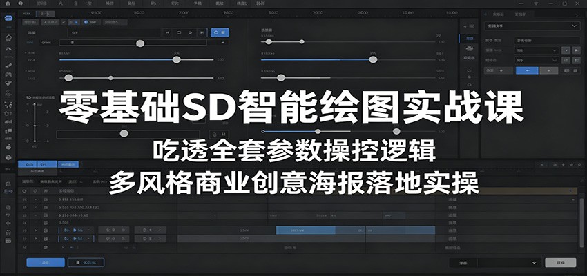 零基础SD智能绘图实战课：吃透全套参数操控逻辑，多风格商业创意海报落地实操-孔明聊项目