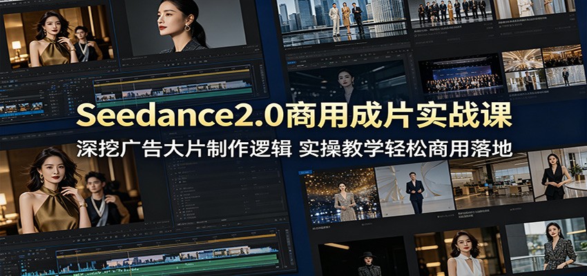 Seedance2.0商用成片实战课：深挖广告大片制作逻辑，实操教学轻松商用落地-孔明聊项目