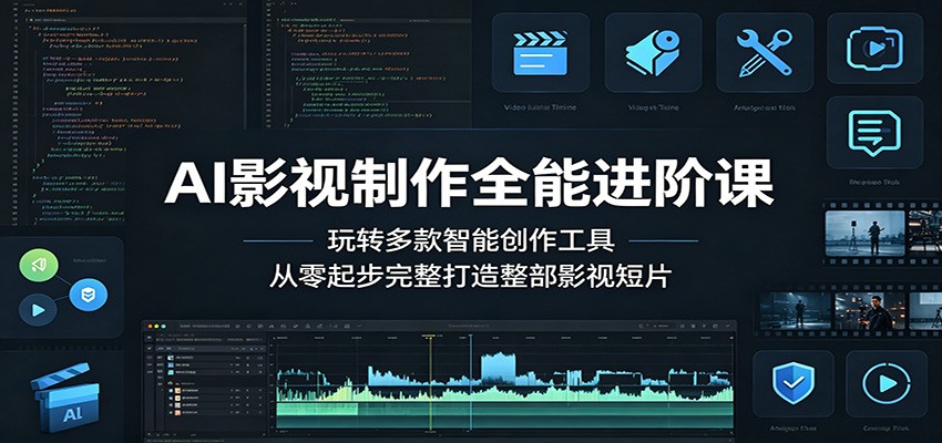 AI影视制作全能进阶课:玩转多款智能创作工具,从零起步完整打造整部影视短片-孔明聊项目