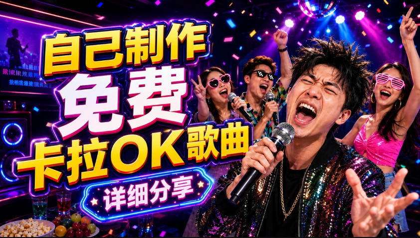 零基础AI制作免费卡拉OK视频教程，从歌曲生成、音轨分离到字幕制作、视频导出，手把手教学-孔明聊项目