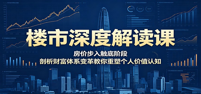 楼市深度解读课：房价步入触底阶段，剖析财富体系变革教你重塑个人价值认知-孔明聊项目