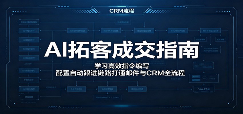 AI拓客成交指南：学习高效指令编写，配置自动跟进链路打通邮件与CRM全流程-孔明聊项目