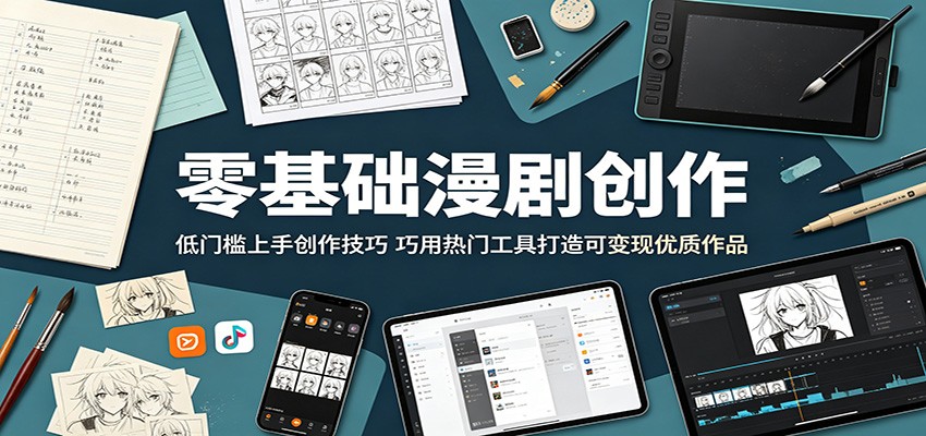 零基础漫剧创作：低门槛上手创作技巧，巧用热门工具打造可变现优质作品-孔明聊项目