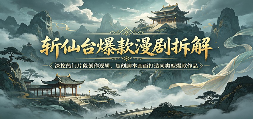 斩仙台爆款漫剧拆解：深挖热门片段创作逻辑，复刻脚本画面打造同类型爆款作品-孔明聊项目