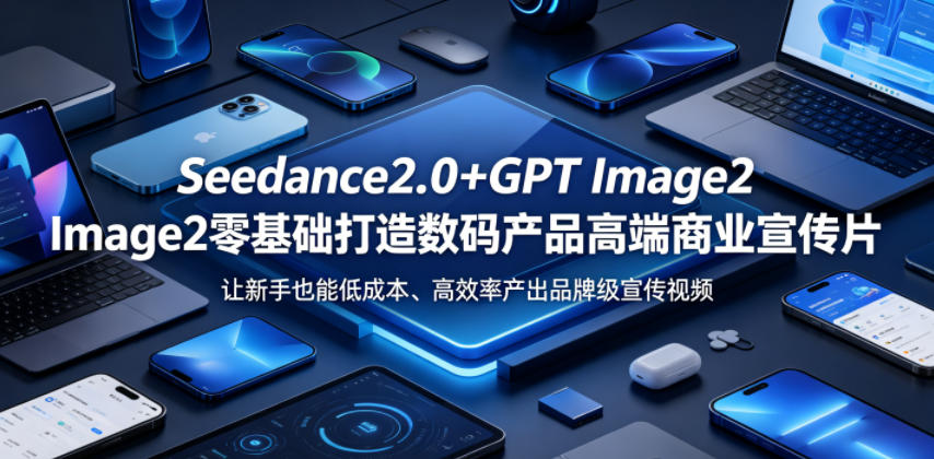 Seedance2.0+GPT Image2零基础打造数码产品高端商业宣传片，让新手也能低成本、高效率产出品牌级宣传视频-孔明聊项目