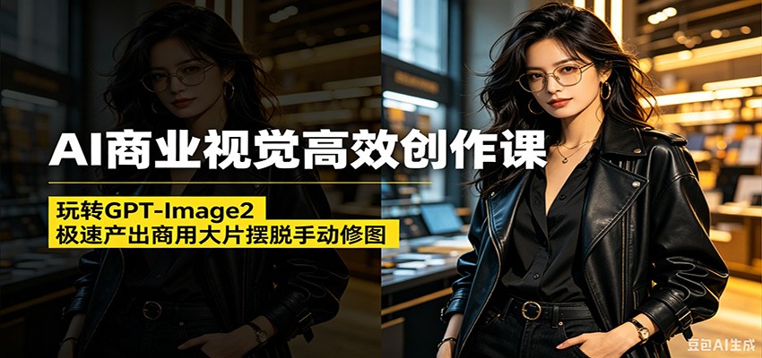 AI商业视觉高效创作课：玩转GPT-Image2，极速产出商用大片摆脱手动修图(更新)-孔明聊项目