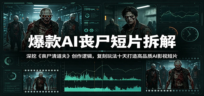 爆款AI丧尸短片拆解：深挖《丧尸清道夫》创作逻辑，复刻玩法快速打造高品质AI影视短片-孔明聊项目
