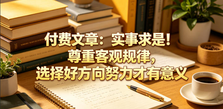 付费文章：实事求是！尊重客观规律，选择好方向努力才有意义-孔明聊项目