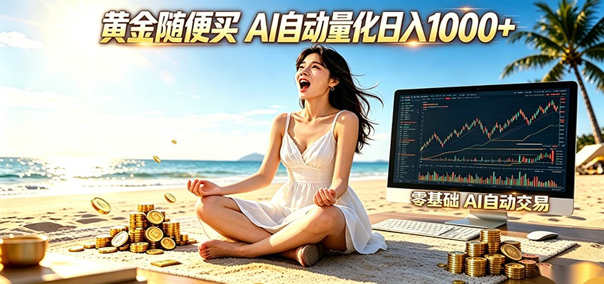 黄金随便买？AI自动外汇量化交易 在家当皇帝 日入1000+-孔明聊项目