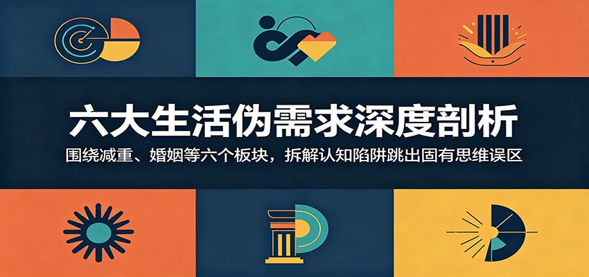六大生活伪需求深度剖析：围绕减重、婚姻等六个板块，拆解认知陷阱跳出固有思维误区-孔明聊项目