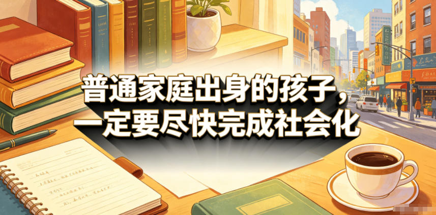 付费文章：普通家庭出身的孩子，一定要尽快完成社会化-孔明聊项目