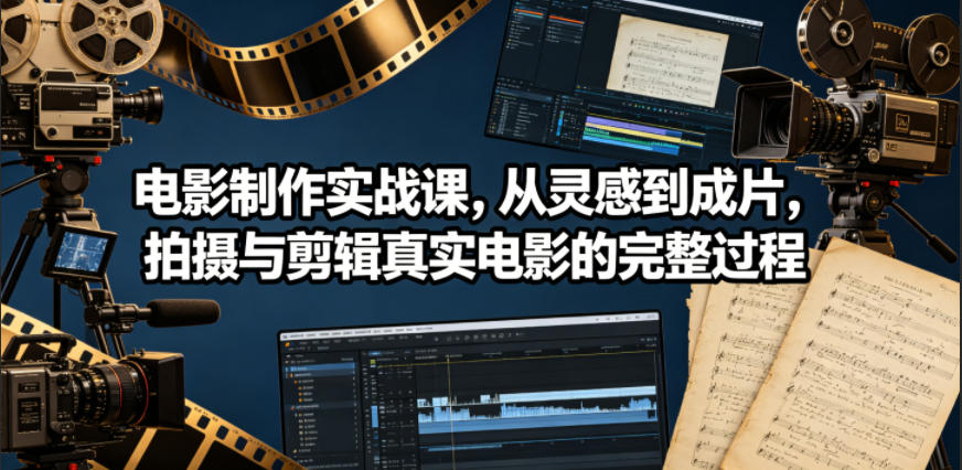 电影制作实战课，从灵感到成片，拍摄与剪辑真实电影的完整过程【原创双语字幕】-孔明聊项目