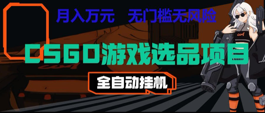 CSGO游戏自动扫货项目，全自动运行，月入1W，无风险，长期稳定可以做【揭秘】-孔明聊项目