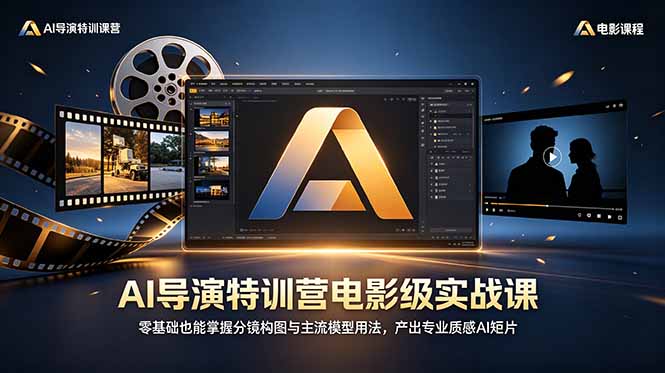 AI导演特训营电影级实战课，零基础也能掌握分镜构图与主流模型用法，产出专业质感AI短片-孔明聊项目