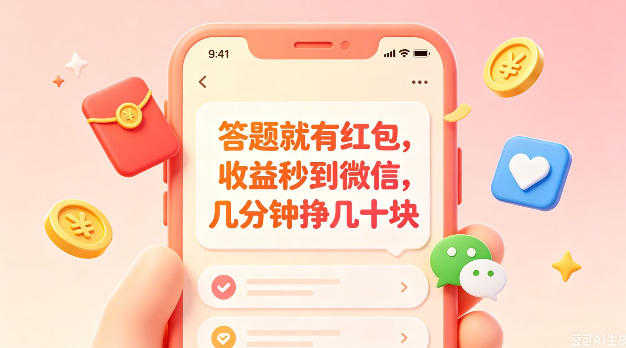 答题就有红包，收益秒到微信，几分钟挣几十块，学生党上班族宝妈都可以玩【揭秘】-孔明聊项目