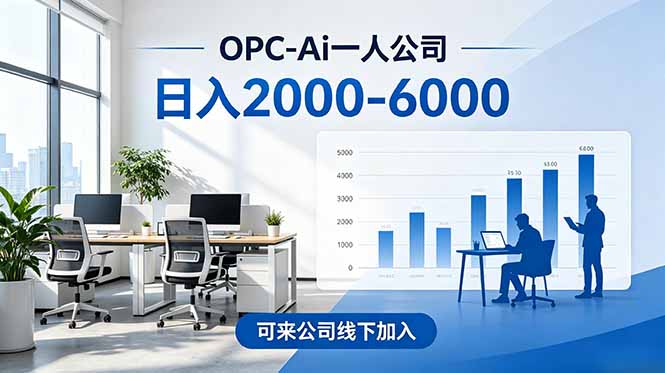 2026创业新风口—OPC一人公司模式震撼首发！日收益2000-6000+，项目绿色长久，安全稳健，合…-孔明聊项目